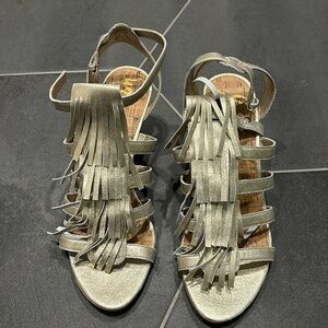 Sam Edelman gold wedge